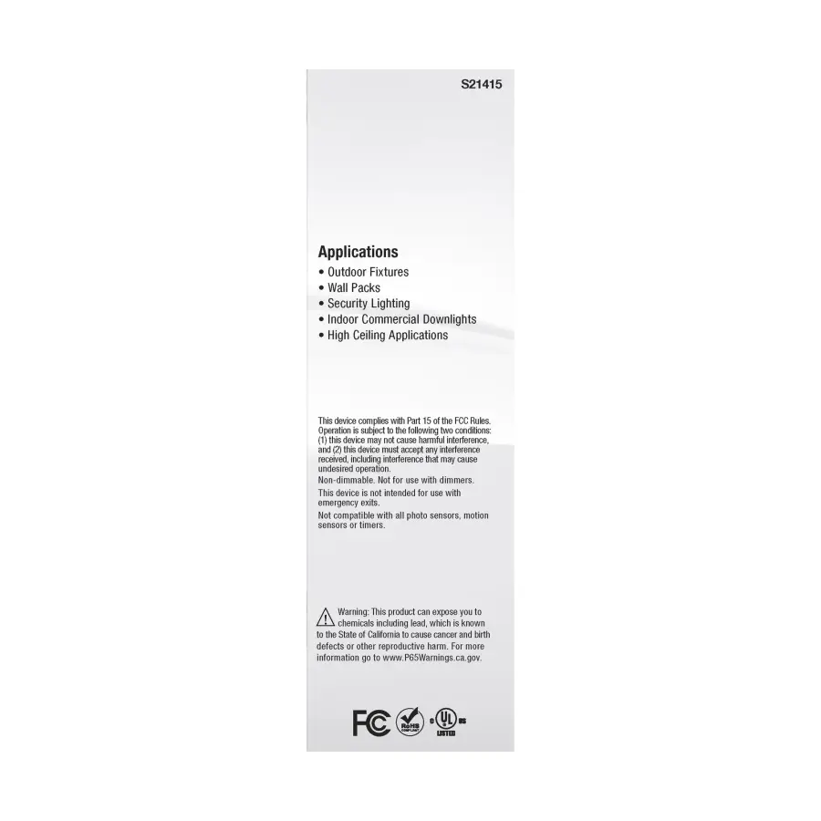 22 Watt LED PL - CCT Selectable - Lumens Selectable - Type B - Ballast Bypass - White Finish - 120/277 Volt - Image 14