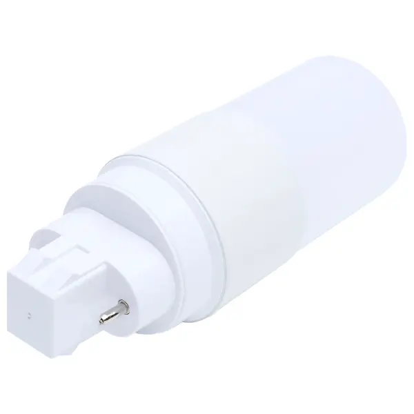 SATCO NUVO's CFL replacement lamps deliver reliable, energy-efficient performance in a compact and versatile PL shape. This comprehensive line offers 5W or 7W options to replace 13W, 18W, or 26W CFLs, with dedicated color temperatures from 2700K to 5000K and lumen outputs ranging from 580 to 910. A+B dual mode ballast compatibility ensures flexibility for both plug-and-play and ballast bypass installations. Constructed with durable aluminum and plastic and finished with a frosted lens, they provide even, glare-free illumination in any universal operating position. Damp location rated with a 50,000-hour lifespan and backed by a 5-year warranty; these non-dimmable lamps are built for lasting performance. GX23 and G24d base options make them an ideal solution for a wide range of CFL retrofit applications. - alternate view