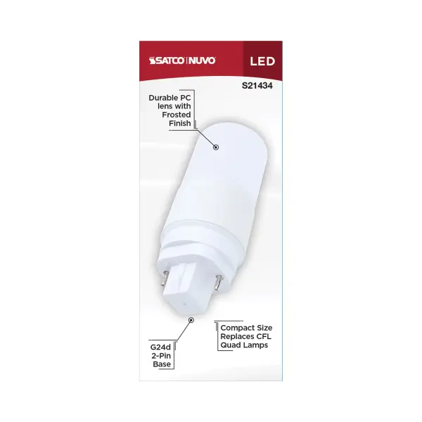 5 Watt - PL LED - G24D Base - Frost Finish - Type A/B Dual Ballast - 5000K - 120-277 Range Voltage - Image 5