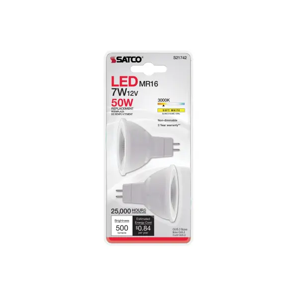 SATCO NUVO's LED Mini-Reflectors are a direct replacement for outdated Halogen lamps. Offered in MR11 with GU4 base, and MR16 with GU5.3 and GU10 bases, these lamps will easily fit into existing fixtures to upgrade down lighting, accent lighting and pendant lighting. Choose a dimmable model for additional customization of any indoor residential or commercial space. - alternate view