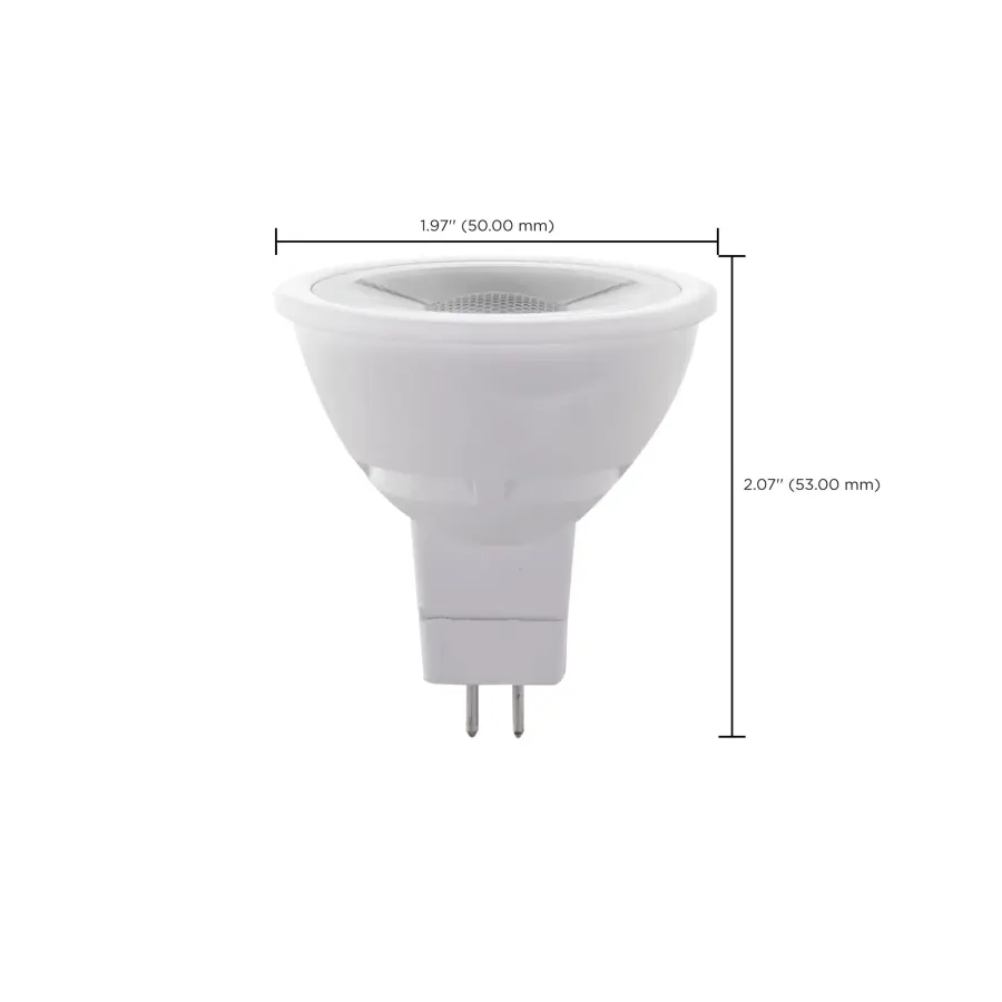 7 Watt MR16 LED - GU5.3 base - 3000K - 12 Volt - 40 deg. Beam Angle - 2-Card - Image 3