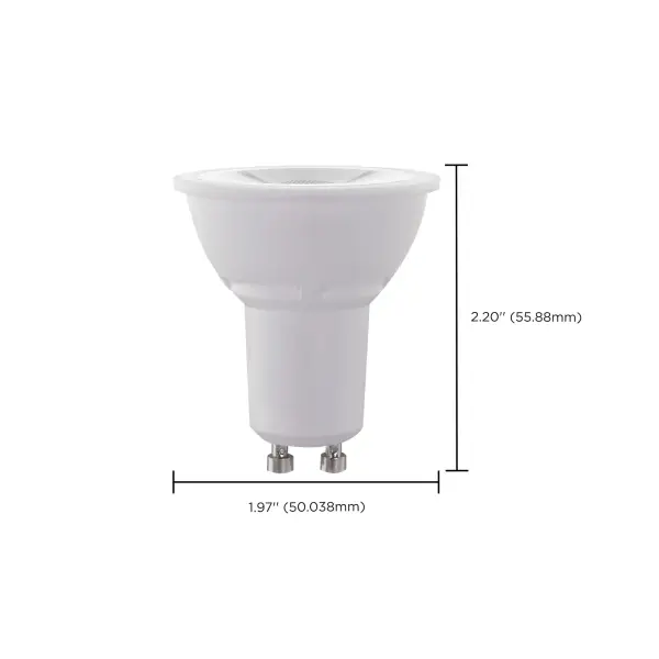 5.5 Watt MR16 LED - GU10 base - 3000K - 120 Volt - 40 deg. Beam Angle - 2-Card - Image 4