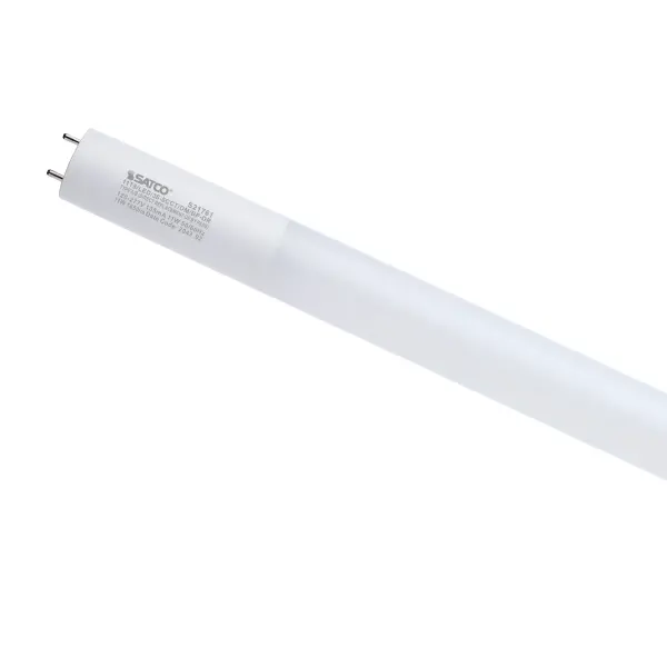 SATCO NUVO's LED T8 Lamps - Type A + B are versatile for use in ballast bypass or ballast compatible configurations. High-performing, these lamps are damp location rated for reliable use in humid areas. With five selectable CCTs at installation, and dimmable on compatible ballasts, these lamps allow for a customized lighting experience. Available in 2, 3, and 4-Foot lengths, they support both single-ended and double-ended wiring for flexible installation.