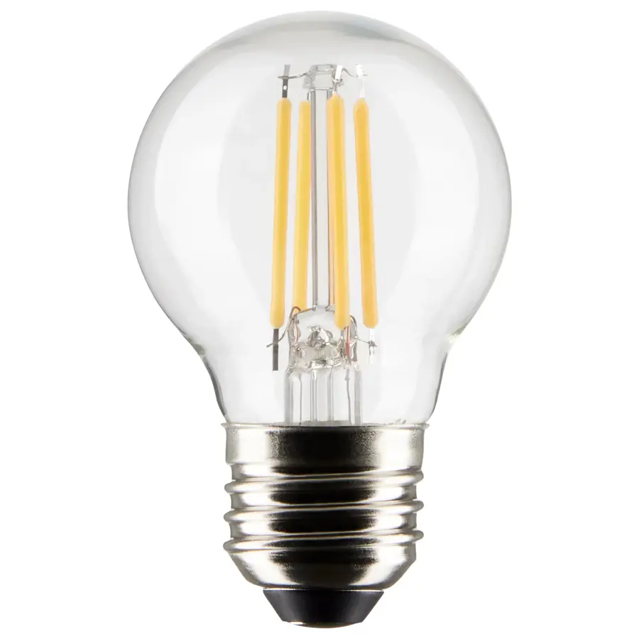 4 Watt G16.5 LED Filament - Clear - Medium Base - 2700K - 350 Lumens - 120 Volt - 2-Pack - Image 1