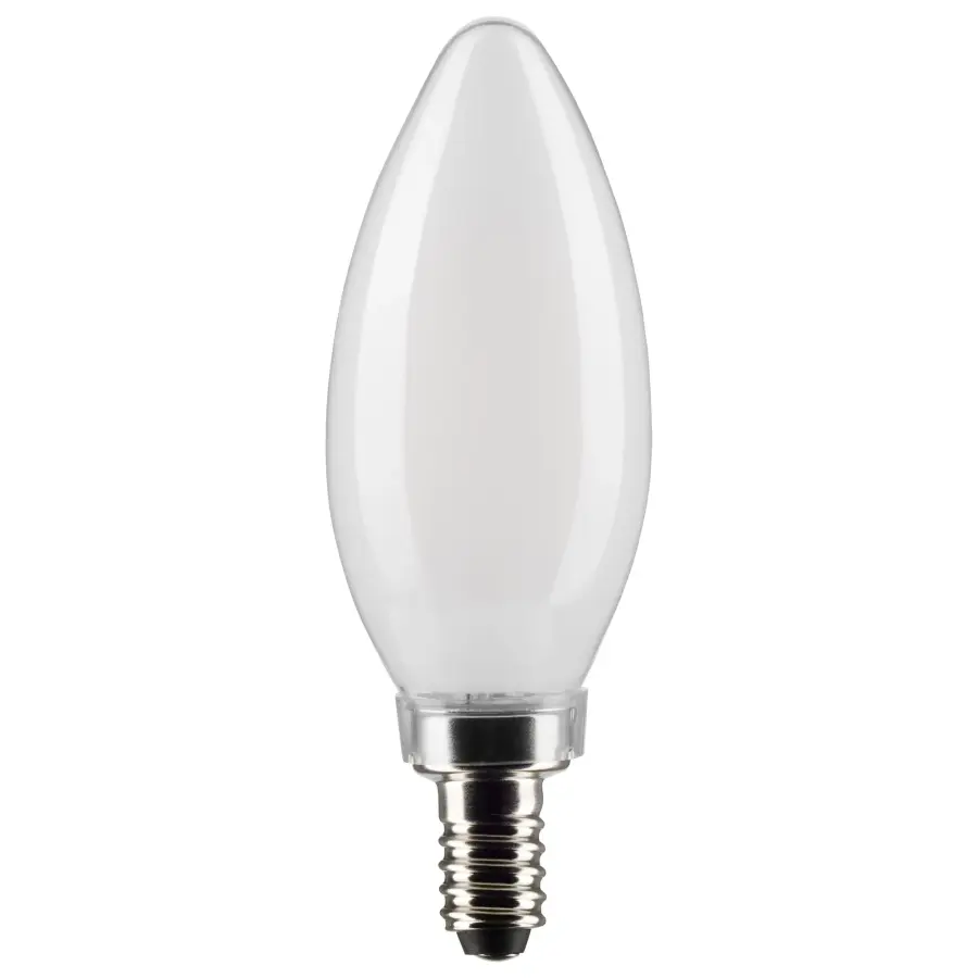 5.5 Watt B11 LED Filament - Frosted - Candelabra Base - 2700K - 500 Lumens - 120 Volt - 2-Pack - Image 1