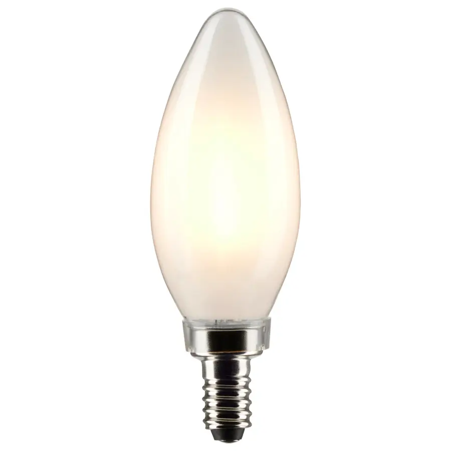 5.5 Watt B11 LED Filament - Frosted - Candelabra Base - 5000K - 500 Lumens - 120 Volt - 2-Pack - Image 2