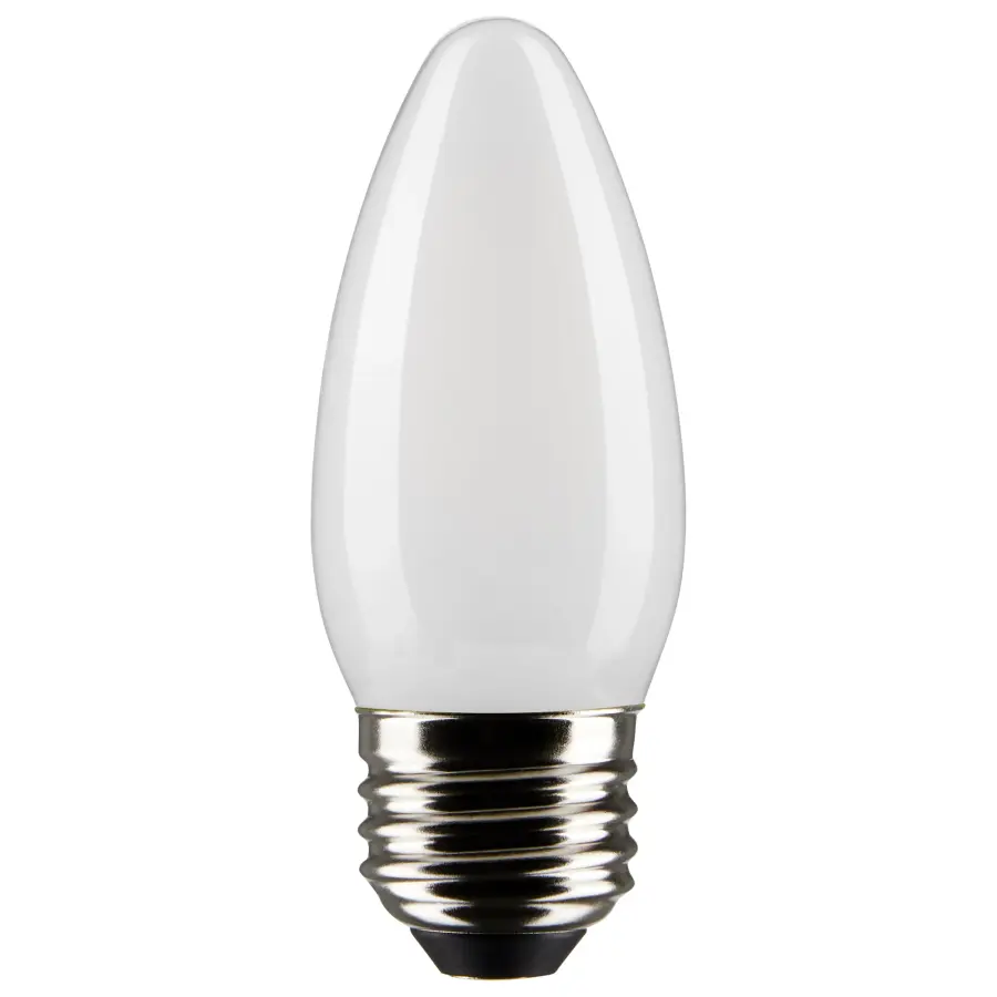 5.5 Watt B11 LED Filament - Frosted - Medium Base - 2700K - 500 Lumens - 120 Volt - 2-Pack - Image 1