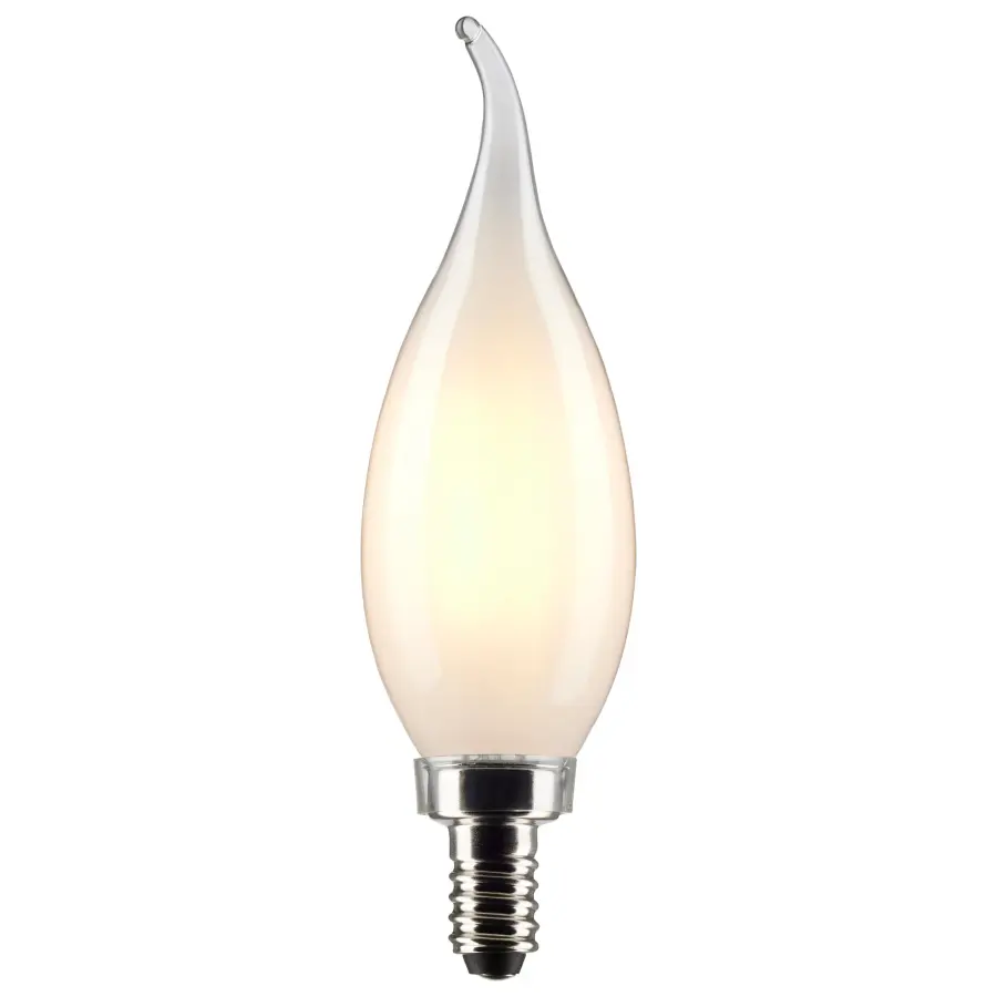 5.5 Watt CA10 LED Filament - Frosted - Candelabra Base - 2700K - 500 Lumens - 120 Volt - 2-Pack - Image 2