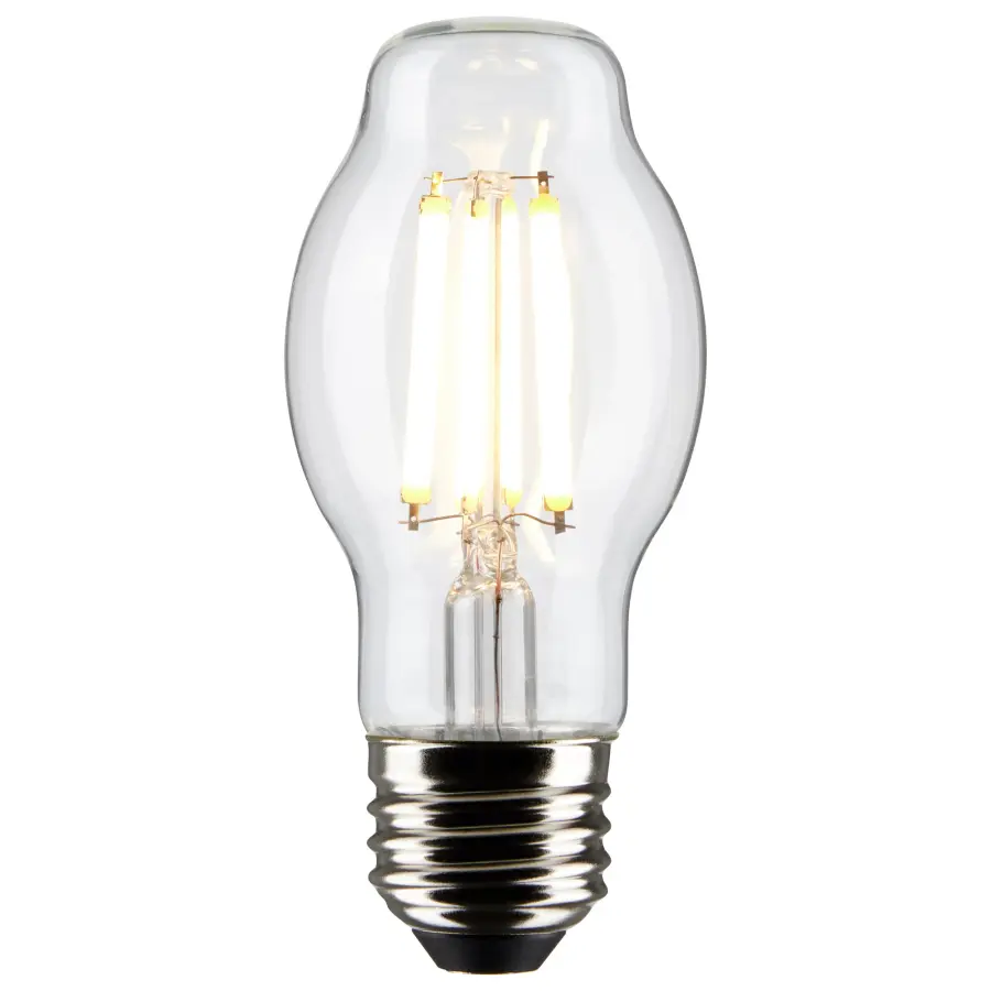 8 Watt BT15 LED Filament - Clear - Medium Base - 2700K - 800 Lumens - 120 Volt - Image 2