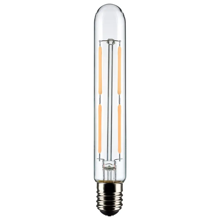 4 Watt T6.5 LED Filament - Clear - Intermediate Base - 3000K - 400 Lumens - 120 Volt - Image 1