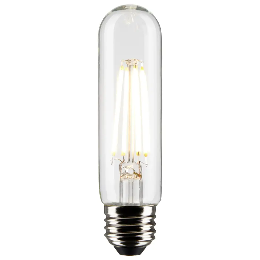 8 Watt T10 LED Filament - Clear - Medium Base - 2700K - 800 Lumens - 120 Volt - 2-Pack - Image 2