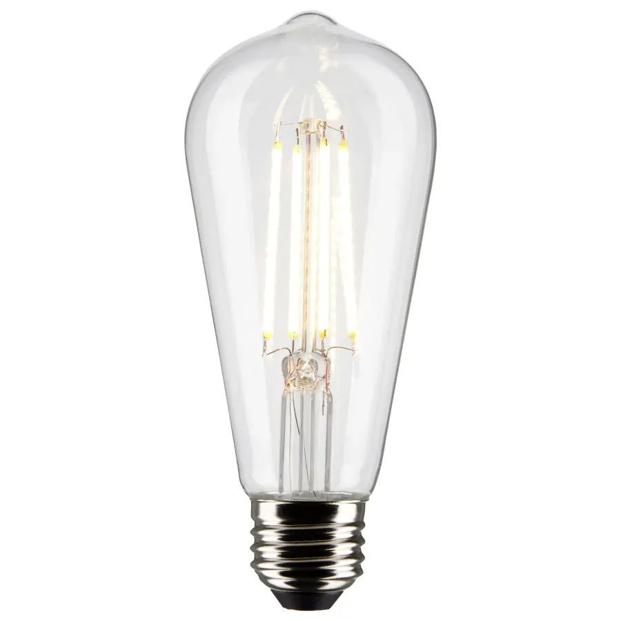 8 Watt ST19 LED Filament - Clear: Medium Base - 2700K - 800 Lumens - 2-Pack - Image 2