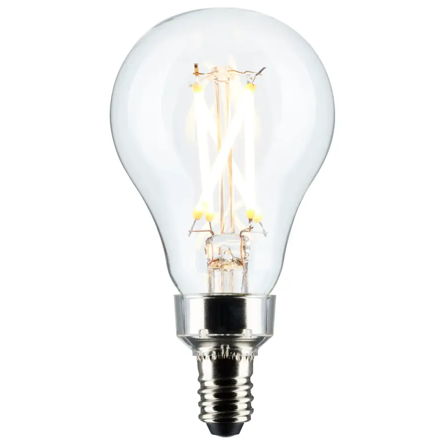 5.5 Watt A15 LED Filament - Clear - Candelabra Base - 2700K - 450 Lumens - 2-Pack - Image 2