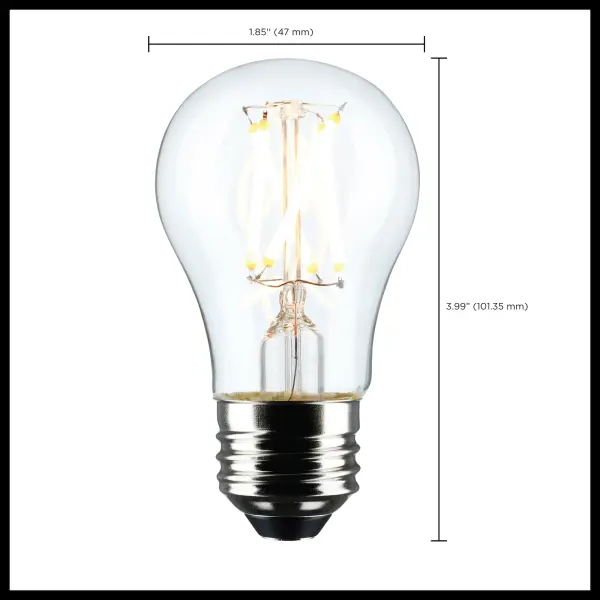 5.5 Watt A15 LED Filament - Clear - Medium Base - 2700K - 450 Lumens - 2-Pack - Image 6