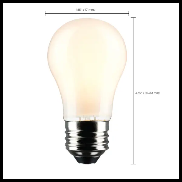 5.5 Watt A15 LED Filament - Frosted - Medium Base - 2700K - 450 Lumens - 2-Pack - Image 5