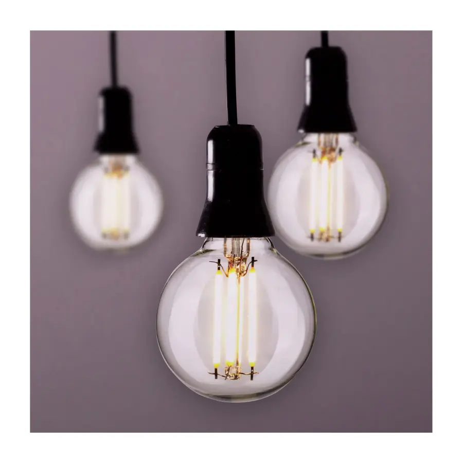 4 Watt G16.5 LED Filament - Clear - Candelabra Base - 5000K - 120 Volt - 2-Pack - Image 6