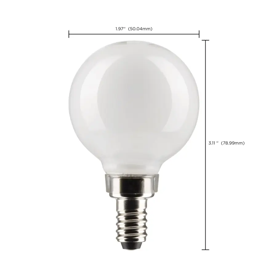 4.5 Watt G16.5 LED Filament - White - Candelabra Base - 5000K - 120 Volt - 2-Card - Image 7
