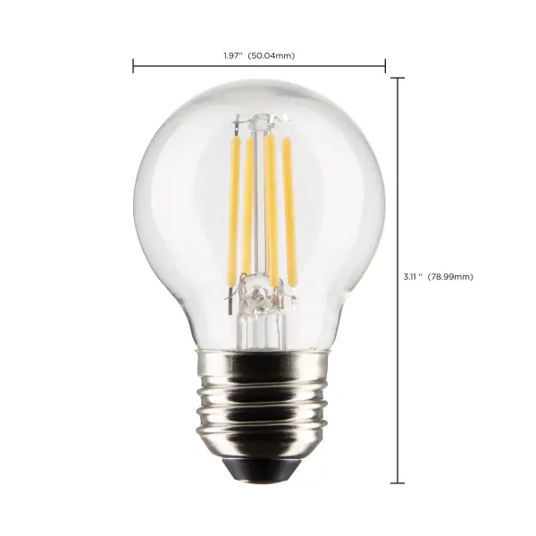 4 Watt G16.5 LED Filament - Clear - Medium Base - 5000K - 120 Volt - 2-Pack - Image 7