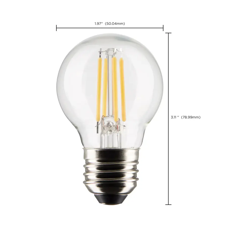 4 Watt G16.5 LED Filament - Clear - Medium Base - 5000K - 120 Volt - 2-Pack - Image 7