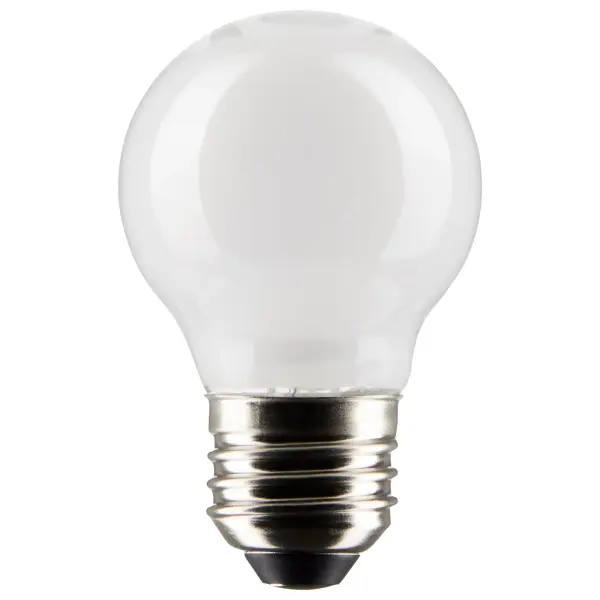 SATCO NUVO's 4.5-watt white, LED G16.5 bulb with a medium base is dimmable and offers 5000K natural light. Wet rated for indoor and outdoor applications, the carded 2-pack is suitable for retail display. Elegant and long-lasting, this clear bulb delivers 15,000 hours of exceptional illumination.