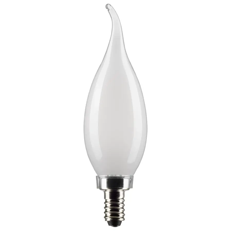 5.5 Watt CA10 LED Filament - Frost Finish - Candelabra Base - 5000K - 120 Volt - 2-Card - Image 1