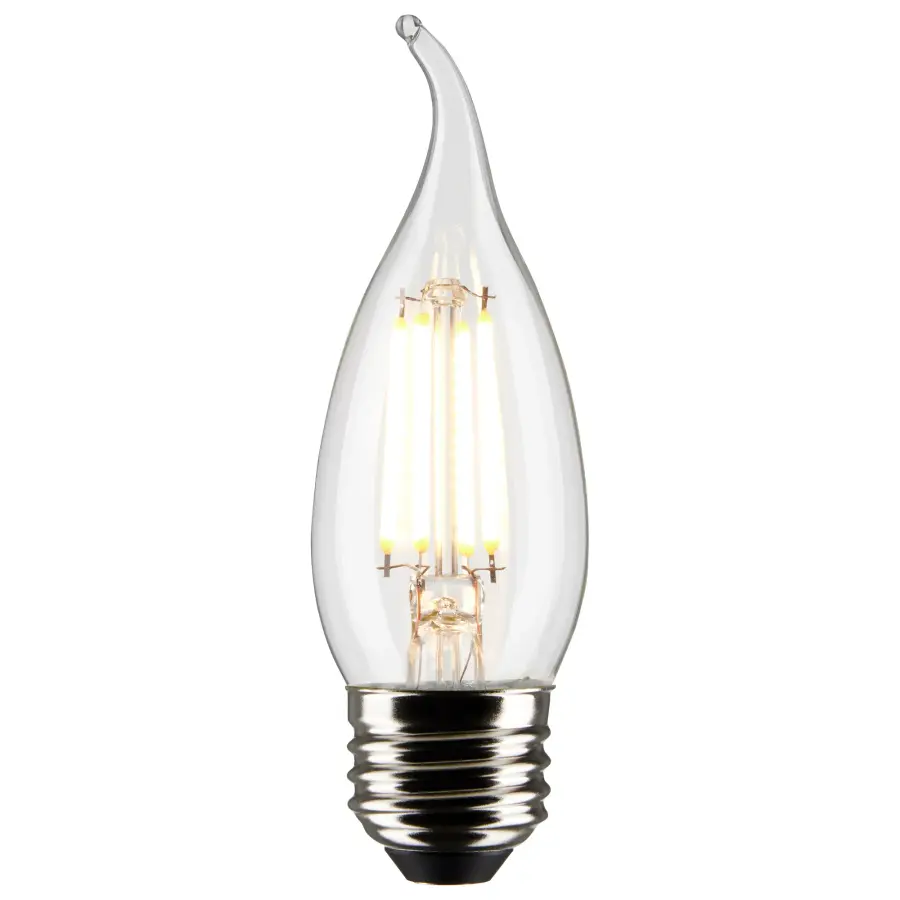 5.5 Watt CA10 LED Filament - Clear - Medium Base - 5000K - 120 Volt - 2-Card - Image 2