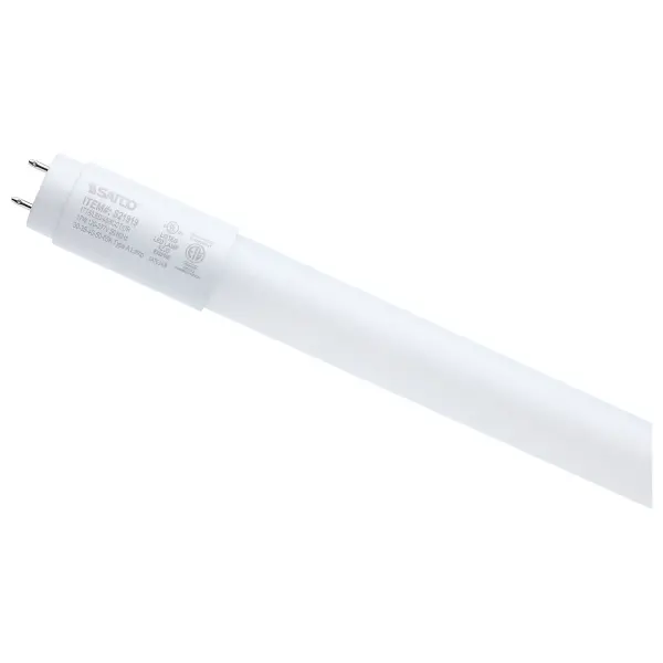 SATCO NUVO's LED T8 Lamps - Type A are range voltage compatible and CCT selectable for versatile for use in a variety of applications. With five selectable CCTs at installation, and dimmable with compatible ballasts down to 20 percent, these lamps allow for a customized lighting experience. High-performing, these lamps are damp location rated for reliable use in humid areas.