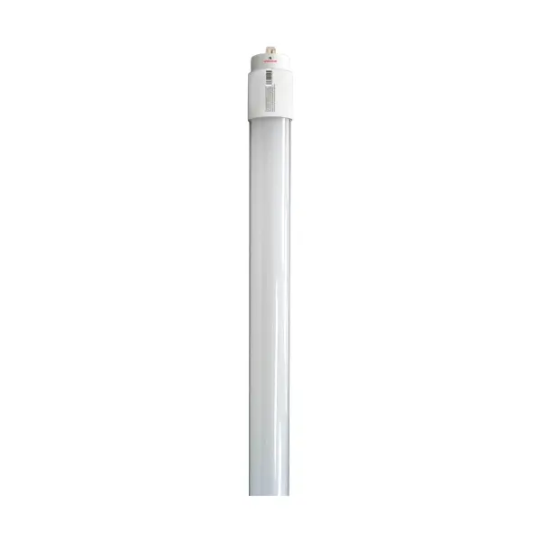 SATCO NUVO's 40 watt T8 8 foot LED Type B single pin ballast bypass linear replacement bulb with emergency lighting and damp rating, are suitable in a number of commercial retrofit applications. The white bulb is PET coated for shatterproof protection. With a high lumen count, this lamp provides up to 50,000 hours of daylight. - alternate view