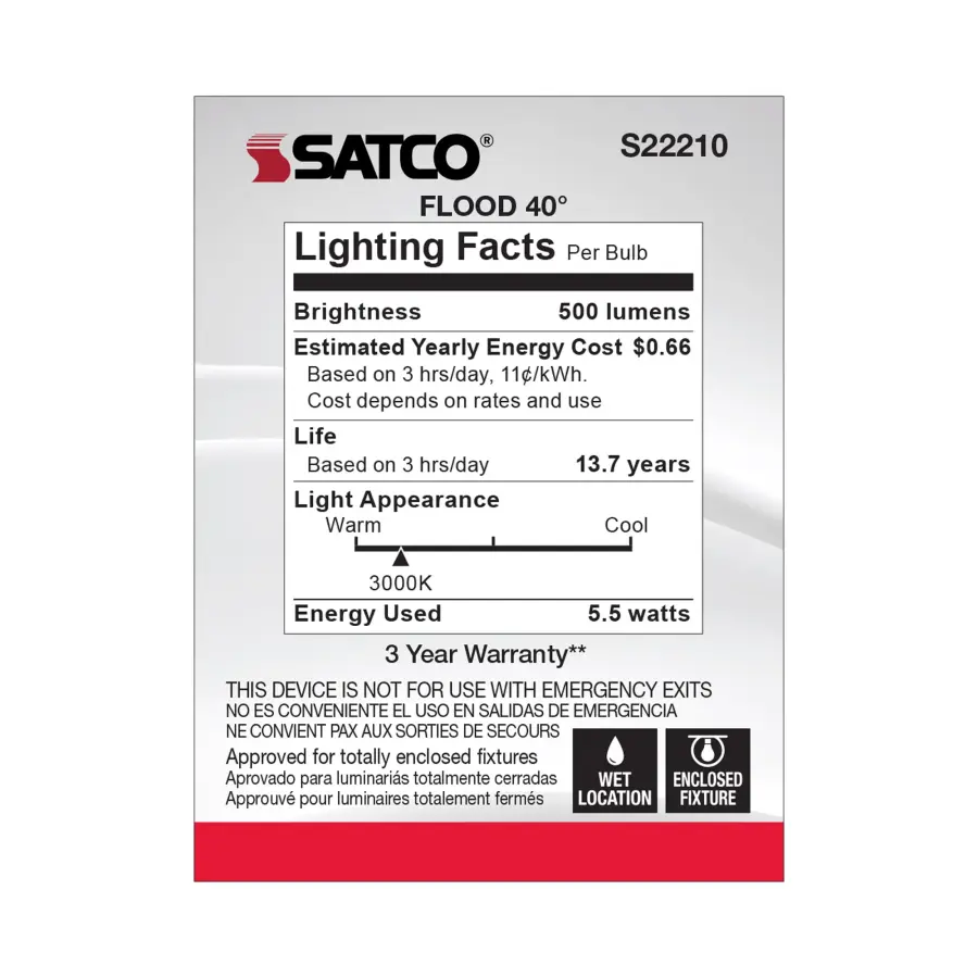 5.5 Watt PAR20 LED - 90 CRI - 3000K - 40 deg. Beam Angle - Medium base - 120 Volt - Image 7