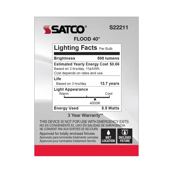5.5 Watt PAR20 LED - 90 CRI - 4000K - 40 deg. Beam Angle - Medium base - 120 Volt - Image 6
