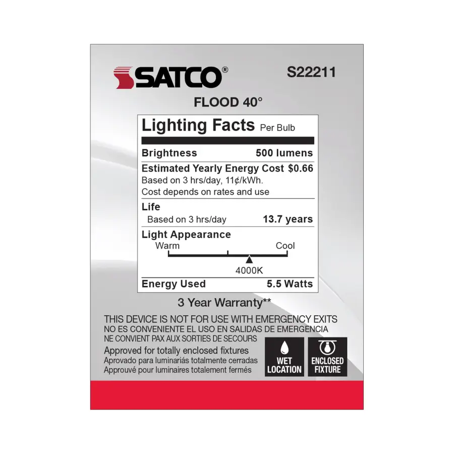 5.5 Watt PAR20 LED - 90 CRI - 4000K - 40 deg. Beam Angle - Medium base - 120 Volt - Image 6