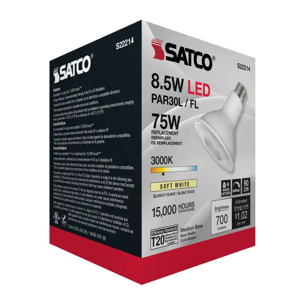 8.5 Watt PAR30L LED - 90 CRI - 3000K - 40 deg. Beam Angle - Medium base - 120 Volt - Image 5