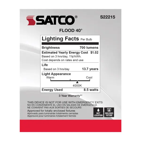 8.5 Watt PAR30L LED - 90 CRI - 4000K - 40 deg. Beam Angle - Medium base - 120 Volt - Image 5