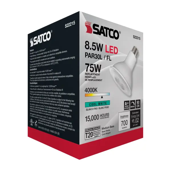 8.5 Watt PAR30L LED - 90 CRI - 4000K - 40 deg. Beam Angle - Medium base - 120 Volt - Image 8