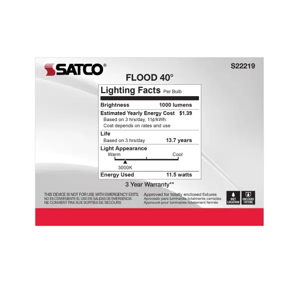 11.5 Watt PAR38 LED - 90 CRI - 3000K - 40 deg. Beam Angle - Medium base - 120 Volt - Pack of 2 - Image 6