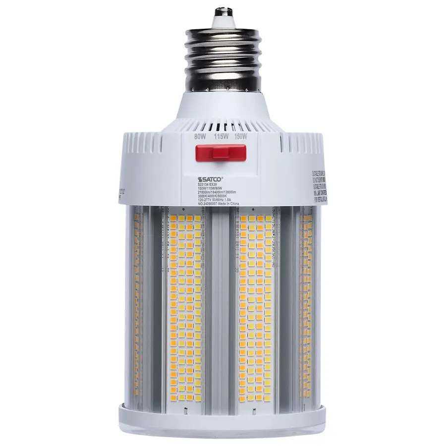 150/115/80 Watt - 30K/40K/50K CCT - Field Selectable LED - Corncob - Mogul Extended Base - 120-277 Ranged Voltage - 450 Watt HID Replacement - Image 1