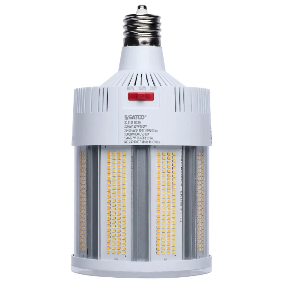 200/150/100 Watt - 30K/40K/50K CCT - Field Selectable LED - Corncob - Mogul Extended Base - 120-277 Ranged Voltage - 500 Watt HID Replacement - Image 1