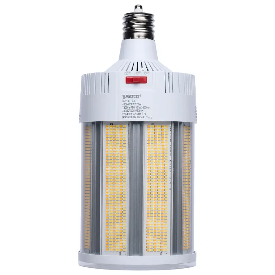 450/338/225 Watt - 30K/40K/50K CCT - Field Selectable LED - Corncob - Mogul Extended Base - 277-480 Ranged Voltage - 1000 Watt HID Replacement - Image 1