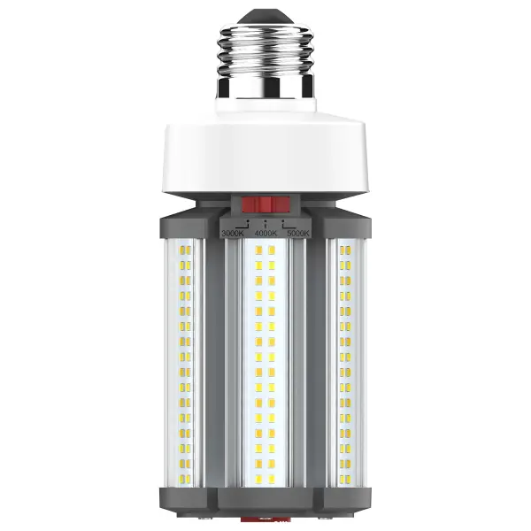The newest generation of our popular Hi-Pro commercial LED lamps provides up to 80 percent in energy savings and brings advanced features allowing them to adjust to more applications. The CCT Wattage selectable capability built into each lamp means more versatility and custom-tailed light to many more venues. Designed to deliver clean, efficient LED lighting at 360 degrees from higher fixtures. This lamp is perfect for gymnasiums, factory floors, health clubs, warehouses and any venue where high ceilings require high-lumen, safe, superior light output.