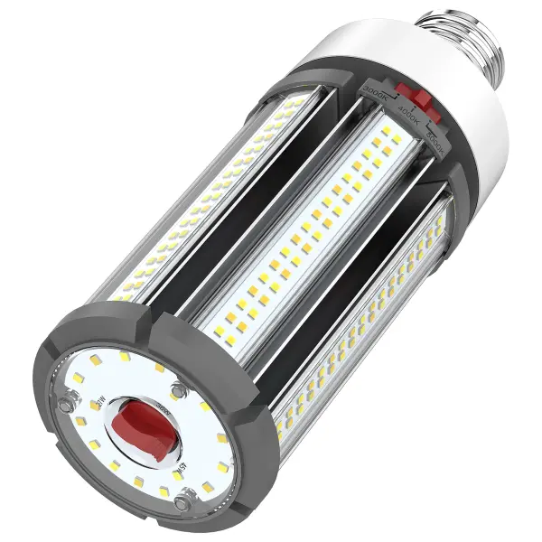 The newest generation of our popular Hi-Pro commercial LED lamps provides up to 80 percent in energy savings and brings advanced features allowing them to adjust to more applications. The CCT Wattage selectable capability built into each lamp means more versatility and custom-tailed light to many more venues. Designed to deliver clean, efficient LED lighting at 360 degrees from higher fixtures. This lamp is perfect for gymnasiums, factory floors, health clubs, warehouses and any venue where high ceilings require high-lumen, safe, superior light output. - alternate view
