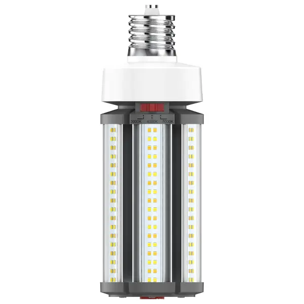 The newest generation of SATCO NUVO's popular Hi-Pro commercial LED lamps provides up to 80 percent in energy savings and brings advanced features allowing them to adjust to more applications. The CCT Wattage selectable capability built into each lamp means more versatility and custom-tailed light to many more venues. Designed to deliver clean, efficient LED lighting at 360 degrees from higher fixtures. This lamp is perfect for gymnasiums, factory floors, health clubs, warehouses and any venue where high ceilings require high-lumen, safe, superior light output.