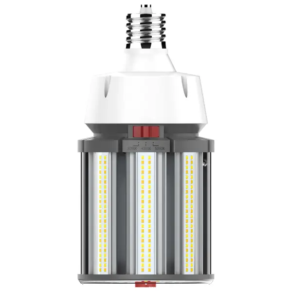 The newest generation of SATCO NUVO's popular Hi-Pro commercial LED lamps provides up to 80 percent in energy savings and brings advanced features allowing them to adjust to more applications. The CCT Wattage selectable capability built into each lamp means more versatility and custom-tailed light to many more venues. Designed to deliver clean, efficient LED lighting at 360 degrees from higher fixtures. This lamp is perfect for gymnasiums, factory floors, health clubs, warehouses and any venue where high ceilings require high-lumen, safe, superior light output.
