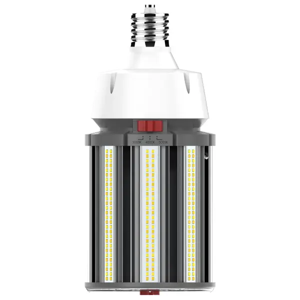 The newest generation of SATCO NUVO's popular Hi-Pro commercial LED lamps provides up to 80 percent in energy savings and brings advanced features allowing them to adjust to more applications. The CCT Wattage selectable capability built into each lamp means more versatility and custom-tailed light to many more venues. Designed to deliver clean, efficient LED lighting at 360 degrees from higher fixtures. This lamp is perfect for gymnasiums, factory floors, health clubs, warehouses and any venue where high ceilings require high-lumen, safe, superior light output.