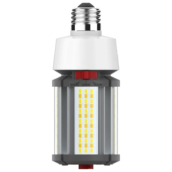 The newest generation of our popular Hi-Pro commercial LED lamps provides up to 80 percent in energy savings and brings advanced features allowing them to adjust to more applications. The CCT Wattage selectable capability built into each lamp means more versatility and custom-tailed light to many more venues. Designed to deliver clean, efficient LED lighting at 300 degrees from higher fixtures. This lamp is perfect for gymnasiums, factory floors, health clubs, warehouses and any venue where high ceilings require high-lumen, safe, superior light output.