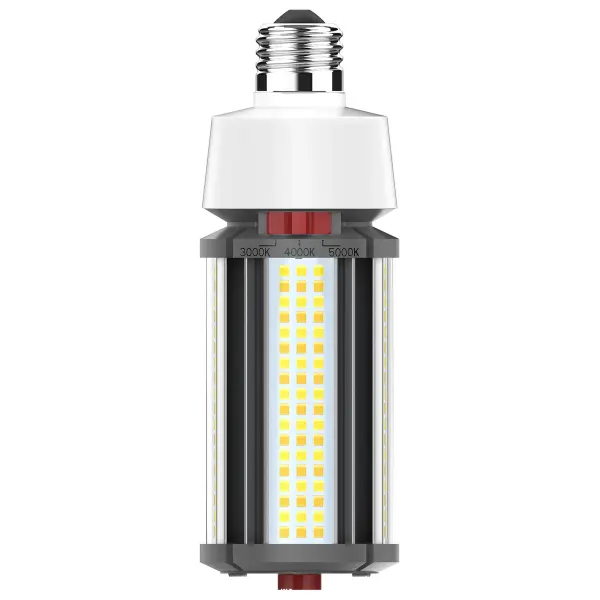 The newest generation of our popular Hi-Pro commercial LED lamps provides up to 80 percent in energy savings and brings advanced features allowing them to adjust to more applications. The CCT Wattage selectable capability built into each lamp means more versatility and custom-tailed light to many more venues. Designed to deliver clean, efficient LED lighting at 360 degrees from higher fixtures. This lamp is perfect for gymnasiums, factory floors, health clubs, warehouses and any venue where high ceilings require high-lumen, safe, superior light output.