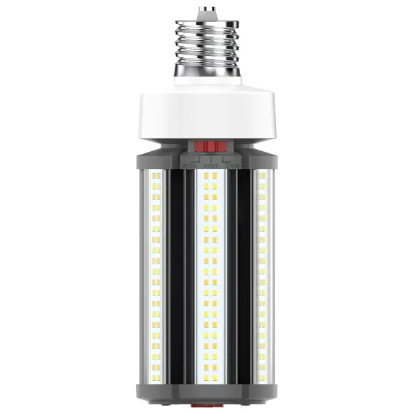 The newest generation of SATCO NUVO's popular Hi-Pro commercial LED lamps provides up to 80 percent in energy savings and brings advanced features allowing them to adjust to more applications. The CCT Wattage selectable capability built into each lamp means more versatility and custom-tailed light to many more venues. Designed to deliver clean, efficient LED lighting at 360 degrees from higher fixtures. This lamp is perfect for gymnasiums, factory floors, health clubs, warehouses and any venue where high ceilings require high-lumen, safe, superior light output.