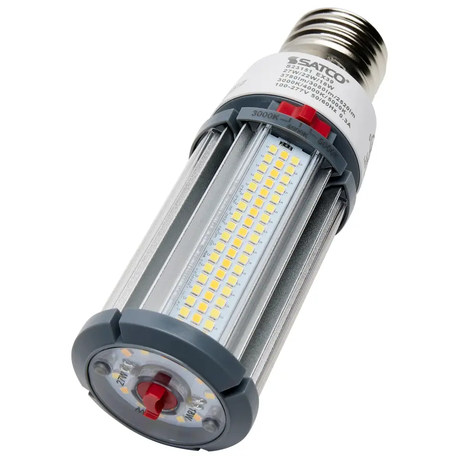 27/22/18 Wattage Selectable - LED HID Replacement - CCT Selectable - Type B - Ballast Bypass - Extended Mogul base - 100-277 Volt - ColorQuick Technology - PowerQuick Technology - Image 4