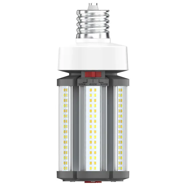 The newest generation of SATCO NUVO's popular Hi-Pro commercial LED lamps provides up to 80 percent in energy savings and brings advanced features allowing them to adjust to more applications. The CCT Wattage selectable capability built into each lamp means more versatility and custom-tailed light to many more venues. Designed to deliver clean, efficient LED lighting at 360 degrees from higher fixtures. This lamp is perfect for gymnasiums, factory floors, health clubs, warehouses and any venue where high ceilings require high-lumen, safe, superior light output.