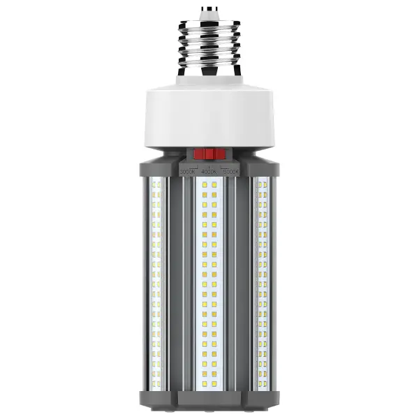 SATCO NUVO's 45 watt LED lamp is the lamp of choice for large scale applications. Illuminate gymnasiums, warehouses, or any other venue with high ceilings requiring superior light output. This CCT selectable lamp delivers 50,000 hours of clean, energy saving light.
