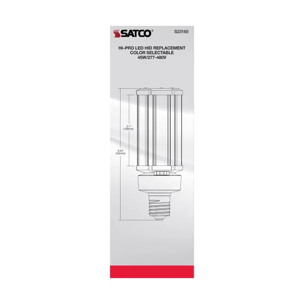 45 Watt LED HID Replacement - CCT Selectable - Type B - Ballast Bypass - Mogul Extended Base - 277-480 Volt - ColorQuick Technology - Image 10